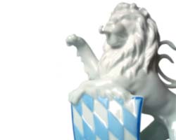 Løve med bayersk flag